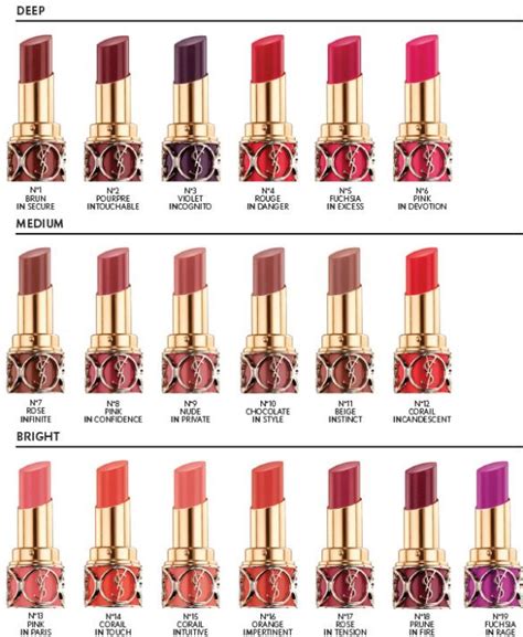 lipstick.printer ysl|YSL lipstick color chart.